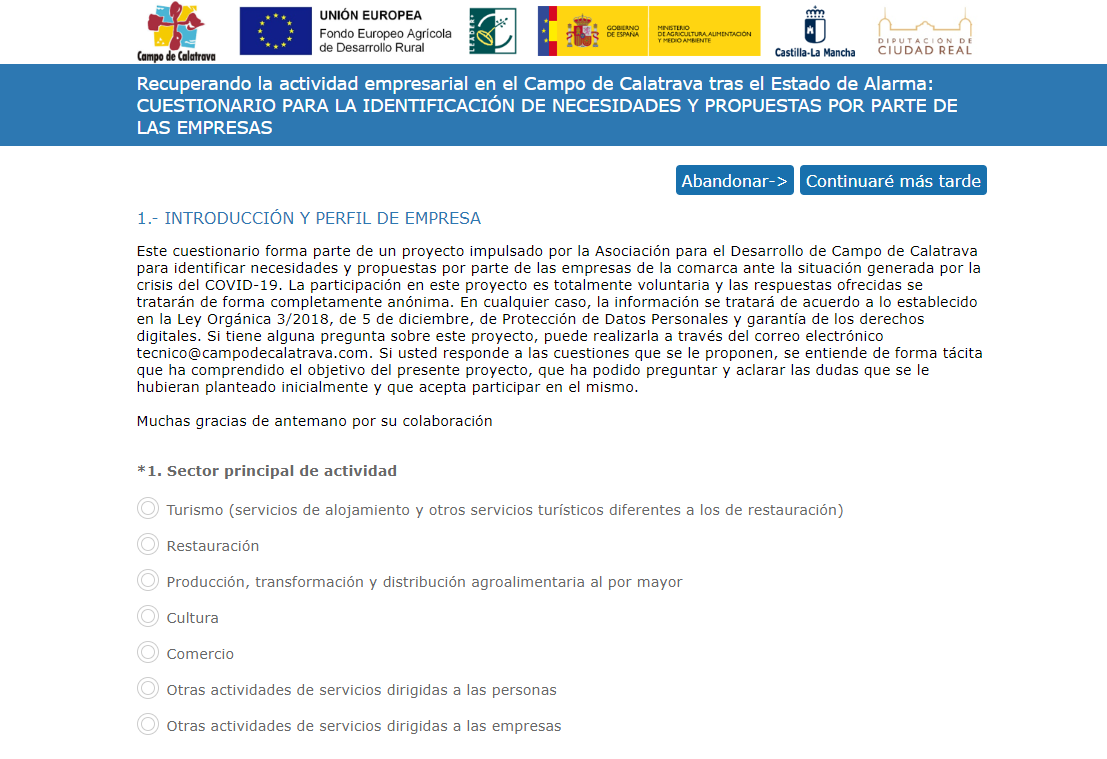 encuesta asociacion campo de calatrava